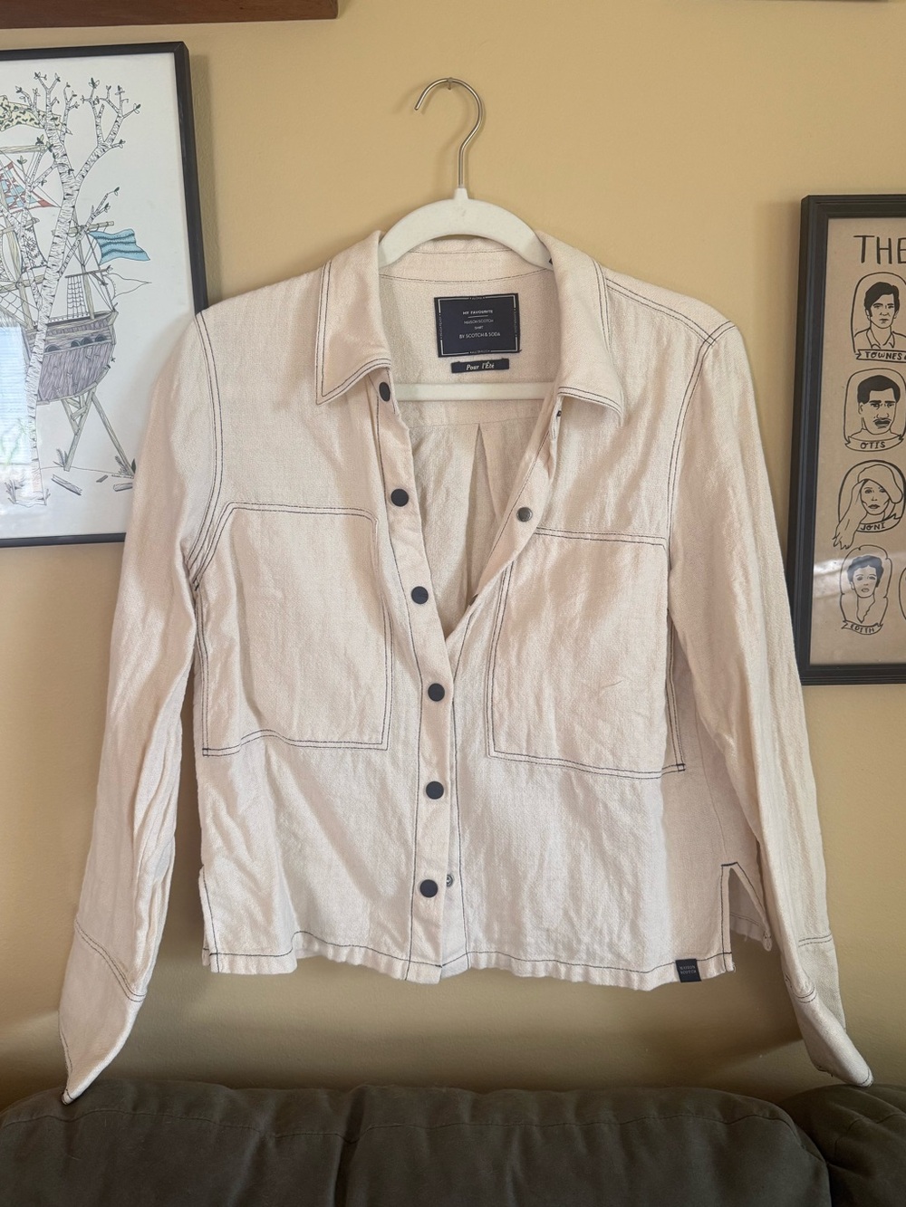 Mason Scotch by Scotch & Soda “My Favorite” Pour l'Ete Linen Snap Shirt Jacket